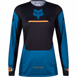 FOX Flexair Optical Maillot de motocross féminin, noir-bleu, taille L pour Femmes