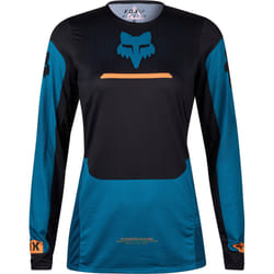 FOX Flexair Optical Maillot de motocross féminin, noir-bleu, taille L pour Femmes
