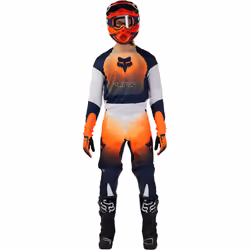 FOX 360 Revise Maillot de motocross, bleu-orange, taille 2XL pour Hommes
