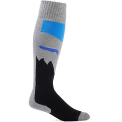 FOX 180 Flora Chaussettes de motocross, noir-gris-bleu, taille M pour Hommes