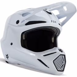 FOX V3 RS Carbon Solid MIPS Casque de motocross, blanc, taille XS pour Hommes