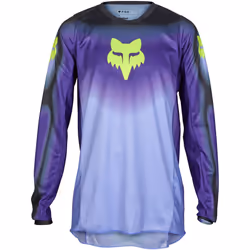 FOX 180 Interfere Maillot de motocross, noir-bleu, taille L pour Hommes
