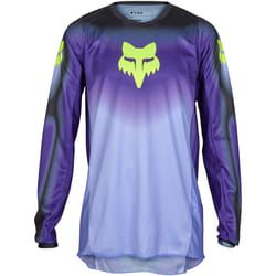 FOX 180 Interfere Maillot de motocross, noir-bleu, taille L pour Hommes