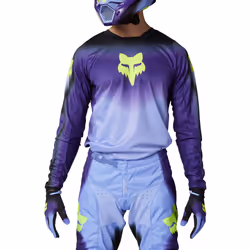 FOX 180 Interfere Maillot de motocross, noir-bleu, taille XL pour Hommes