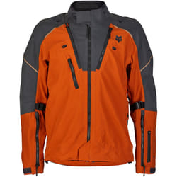 FOX Defend GORE-TEX ADV Blouson textile de moto, gris-orange, taille L pour Hommes
