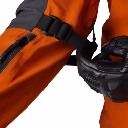 FOX Defend GORE-TEX ADV Blouson textile de moto, gris-orange, taille L pour Hommes