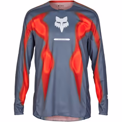 FOX 360 Volatile Maillot de motocross, gris-rouge, taille S pour Hommes