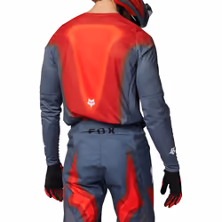 FOX 360 Volatile Maillot de motocross, gris-rouge, taille M pour Hommes
