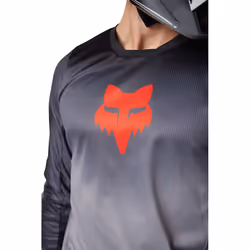 FOX 180 Interfere Maillot de motocross, gris-rouge, taille XL pour Hommes
