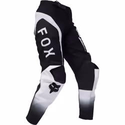 FOX 180 Lean Pantalons de motocross pour jeunes, noir-blanc, taille 26