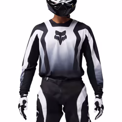 FOX 180 Lean Maillot de motocross, noir-blanc, taille 3XL pour Hommes