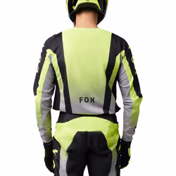 FOX 180 Lean Maillot de motocross, jaune, taille L pour Hommes