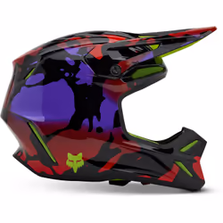 FOX V3 Throttle MIPS Casque de motocross, jaune, taille L pour Hommes