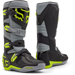 FOX Comp Bottes de motocross, gris-jaune, taille 45 pour Hommes