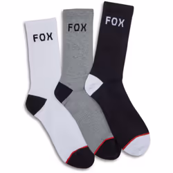 FOX Crew 3-Pack Chaussettes, noir-gris-blanc, taille 43 44 45 46 47 pour Hommes
