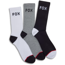 FOX Crew 3-Pack Chaussettes, noir-gris-blanc, taille 43 44 45 46 47 pour Hommes