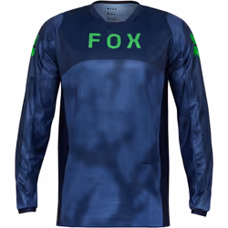 FOX 180 Taunt Maillot de motocross, bleu, taille L pour Hommes