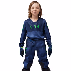 FOX 180 Taunt Maillot de motocross pour jeunes, bleu, taille L
