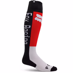 FOX 180 Lean Motocross Chaussettes, blanc-rouge, taille M pour Hommes