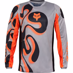 FOX 180 Emotion Maillot de motocross, gris, taille M pour Hommes