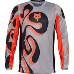 FOX 180 Emotion Maillot de motocross, gris, taille L pour Hommes