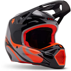 FOX V1 Emotion Casque de motocross, noir-gris-orange, taille L pour Hommes