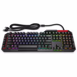 HP Clavier Sequencer OMEN by, Taille réelle (100 %), Avec fil, USB, Clavier mécanique, QWERTY, Noir