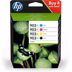 HP 903XL, Rendement élevé (XL), Encre à pigments, Encre à pigments, 825 pages, 4 pièce(s), Multi pack