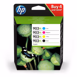 HP 903XL cartouche d'encre 4 pièce(s) Original Rendement élevé (XL) Noir, Cyan, Magenta, Jaune