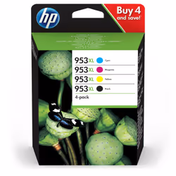 HP 953XL cartouche d'encre Original Rendement élevé (XL) Noir, Cyan, Magenta, Jaune - Vue supplémentaire 9