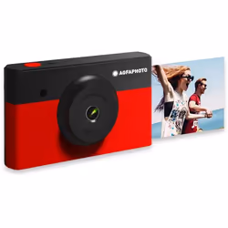 AGFA PHOTO Realipix Mini S - Impression par Sublimation Thermique - 10Mp - Bluetooth - 53 x 86 cm - Rouge