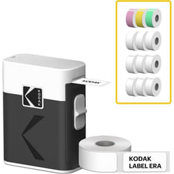 KODAK Memo Label ERA M50 - Imprimante dÉtiquettes Bluetooth iOS/Android 4 Couleurs de Papier Incluses Design Compact - Blanc