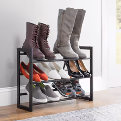 mDESIGN 00556MDCO Organisateur pour chaussures Noir
