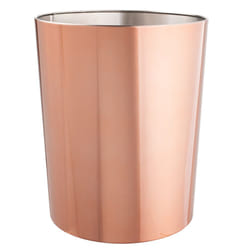mDESIGN 01294MDBST poubelle 6,4 L Rond Acier inoxydable Or rose