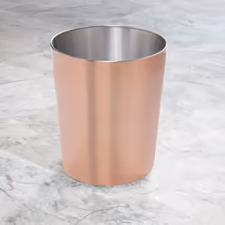mDESIGN 01294MDBST poubelle 6,4 L Rond Acier inoxydable Or rose