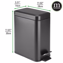 mDESIGN 06123MDBST poubelle 5 L Acier Chrome