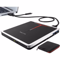 Lecteur CD/DVD Externe - NOLYTH - USB 3.0 - Ultra fin et portable - Compatible Windows/Mac - 5 en 1