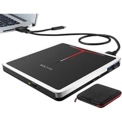 Lecteur CD/DVD Externe - NOLYTH - USB 3.0 - Ultra fin et portable - Compatible Windows/Mac - 5 en 1