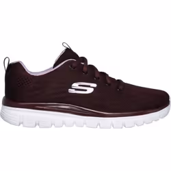 Basket SKECHERS Femme GRACEFUL GET-CONNE BURDEOS - Textile - Rouge - Lacets