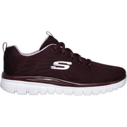 Basket SKECHERS Femme GRACEFUL GET-CONNE BURDEOS - Textile - Rouge - Lacets