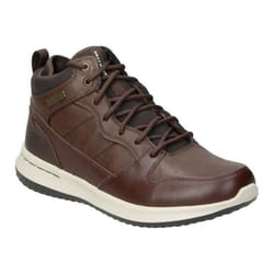 Bottes - Skechers - 65801-Choc - Cuir - Marron - Lacets - Talon plat