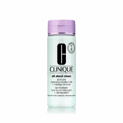 Clinique All About Clean Lait Micellaire Tout-en-un Nettoyant + Démaquillant (Types 1 &amp; 2), 200ml, Lait démaquillant , Fe ...