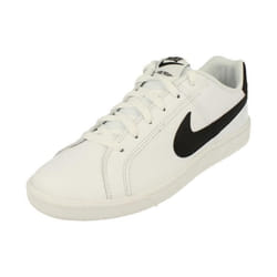 Baskets Nike Court Royale pour Hommes - Blanc - Cuir - Lacets