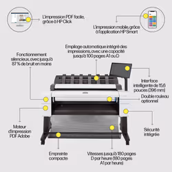 HP Designjet Imprimante multifonction T2600 PostScript de 36 pouces - Vue supplémentaire 12
