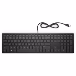 HP Clavier filaire Pavilion 300, Taille réelle (100 %), USB, Clavier mécanique, Noir