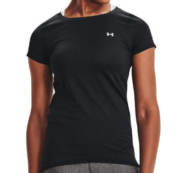 T-Shirt Fitness Femme - Under Armour - HeatGear Armour - Noir - Manches Courtes - Anti-Transpiration