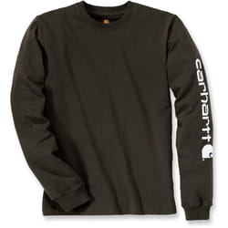 Carhartt Logo Longsleeve ( Longsleeve ), vert, taille S pour Hommes