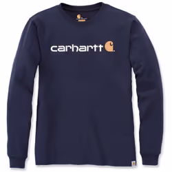 Carhartt EMEA Workwear Signature Graphic Core Logo Longsleeve ( Longsleeve ), bleu, taille S pour Hommes