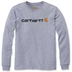 Carhartt EMEA Workwear Signature Graphic Core Logo Longsleeve ( Longsleeve ), gris, taille L pour Hommes