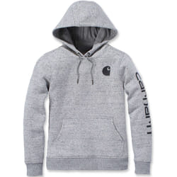 Carhartt Clarksburg Logo Sweat à capuche pour dames, gris, taille S pour Femmes